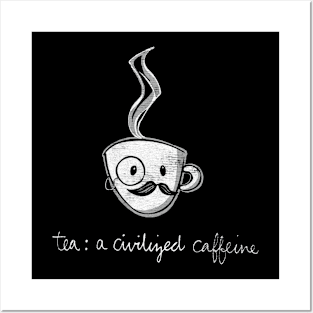 Tea caffeine Posters and Art